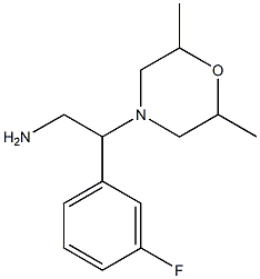 2-(2,6-dimethylmorpholin-4-yl)-2-(3-fluorophenyl)ethanamine Struktur