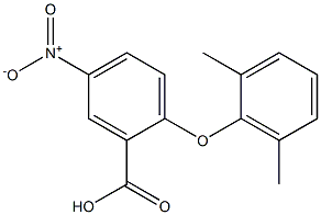 2-(2,6-dimethylphenoxy)-5-nitrobenzoic acid Struktur