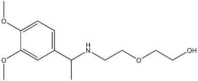 2-(2-{[1-(3,4-dimethoxyphenyl)ethyl]amino}ethoxy)ethan-1-ol Struktur