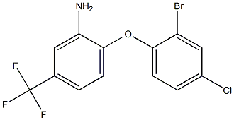 2-(2-bromo-4-chlorophenoxy)-5-(trifluoromethyl)aniline Struktur