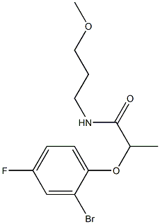 2-(2-bromo-4-fluorophenoxy)-N-(3-methoxypropyl)propanamide Struktur