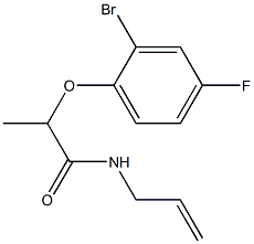 2-(2-bromo-4-fluorophenoxy)-N-(prop-2-en-1-yl)propanamide Struktur