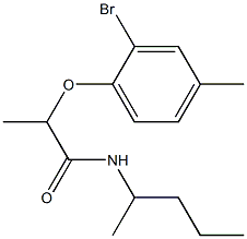 2-(2-bromo-4-methylphenoxy)-N-(pentan-2-yl)propanamide Struktur