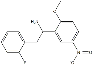 2-(2-fluorophenyl)-1-(2-methoxy-5-nitrophenyl)ethan-1-amine Struktur