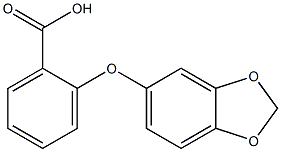 2-(2H-1,3-benzodioxol-5-yloxy)benzoic acid Struktur