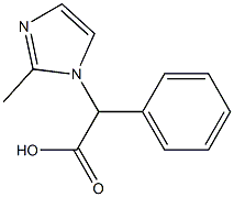 2-(2-methyl-1H-imidazol-1-yl)-2-phenylacetic acid Struktur