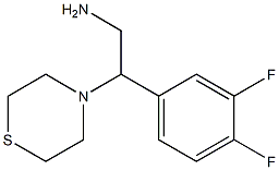 2-(3,4-difluorophenyl)-2-(thiomorpholin-4-yl)ethan-1-amine Struktur