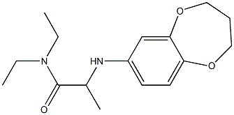 2-(3,4-dihydro-2H-1,5-benzodioxepin-7-ylamino)-N,N-diethylpropanamide Struktur