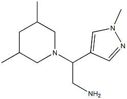 2-(3,5-dimethylpiperidin-1-yl)-2-(1-methyl-1H-pyrazol-4-yl)ethan-1-amine Struktur