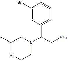 2-(3-bromophenyl)-2-(2-methylmorpholin-4-yl)ethanamine Struktur