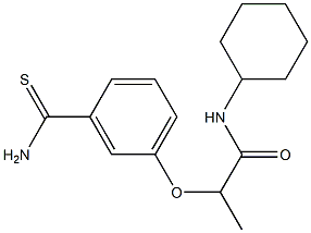 2-(3-carbamothioylphenoxy)-N-cyclohexylpropanamide Struktur