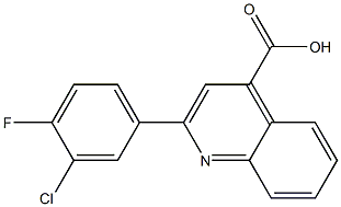 2-(3-chloro-4-fluorophenyl)quinoline-4-carboxylic acid Struktur