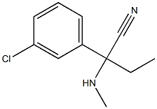 2-(3-chlorophenyl)-2-(methylamino)butanenitrile Struktur