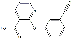 2-(3-cyanophenoxy)pyridine-3-carboxylic acid Struktur