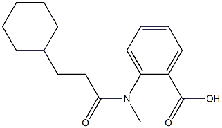 2-(3-cyclohexyl-N-methylpropanamido)benzoic acid Struktur