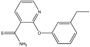 2-(3-ethylphenoxy)pyridine-3-carbothioamide Struktur