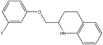 2-(3-fluorophenoxymethyl)-1,2,3,4-tetrahydroquinoline Struktur