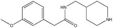 2-(3-methoxyphenyl)-N-(piperidin-4-ylmethyl)acetamide Struktur