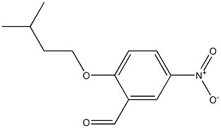 2-(3-methylbutoxy)-5-nitrobenzaldehyde Struktur