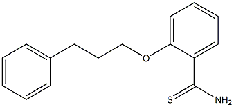 2-(3-phenylpropoxy)benzene-1-carbothioamide Struktur