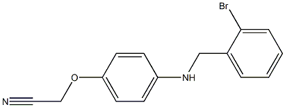 2-(4-{[(2-bromophenyl)methyl]amino}phenoxy)acetonitrile Struktur