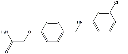 2-(4-{[(3-chloro-4-methylphenyl)amino]methyl}phenoxy)acetamide Struktur