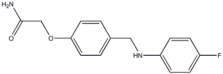 2-(4-{[(4-fluorophenyl)amino]methyl}phenoxy)acetamide Struktur