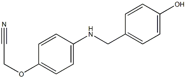 2-(4-{[(4-hydroxyphenyl)methyl]amino}phenoxy)acetonitrile Struktur