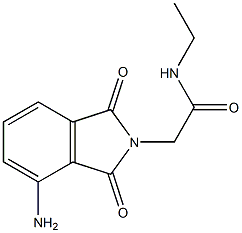 2-(4-amino-1,3-dioxo-2,3-dihydro-1H-isoindol-2-yl)-N-ethylacetamide Struktur