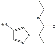 2-(4-amino-1H-pyrazol-1-yl)-N-ethylpropanamide Struktur