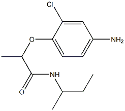 2-(4-amino-2-chlorophenoxy)-N-(butan-2-yl)propanamide Struktur