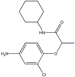 2-(4-amino-2-chlorophenoxy)-N-cyclohexylpropanamide Struktur