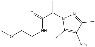 2-(4-amino-3,5-dimethyl-1H-pyrazol-1-yl)-N-(2-methoxyethyl)propanamide Struktur