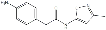 2-(4-aminophenyl)-N-(3-methyl-1,2-oxazol-5-yl)acetamide Struktur