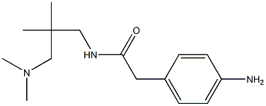 2-(4-aminophenyl)-N-{2-[(dimethylamino)methyl]-2-methylpropyl}acetamide Struktur