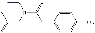 2-(4-aminophenyl)-N-ethyl-N-(2-methylprop-2-enyl)acetamide Struktur