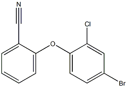 2-(4-bromo-2-chlorophenoxy)benzonitrile Struktur