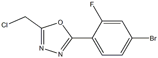 2-(4-bromo-2-fluorophenyl)-5-(chloromethyl)-1,3,4-oxadiazole Struktur