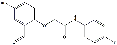 2-(4-bromo-2-formylphenoxy)-N-(4-fluorophenyl)acetamide Struktur