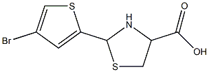 2-(4-bromothiophen-2-yl)-1,3-thiazolidine-4-carboxylic acid Struktur