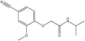 2-(4-cyano-2-methoxyphenoxy)-N-isopropylacetamide Struktur