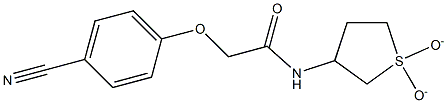 2-(4-cyanophenoxy)-N-(1,1-dioxidotetrahydrothien-3-yl)acetamide Struktur