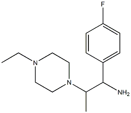 2-(4-ethylpiperazin-1-yl)-1-(4-fluorophenyl)propan-1-amine Struktur