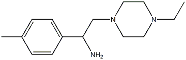 2-(4-ethylpiperazin-1-yl)-1-(4-methylphenyl)ethanamine Struktur