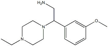 2-(4-ethylpiperazin-1-yl)-2-(3-methoxyphenyl)ethanamine Struktur