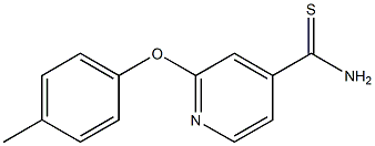 2-(4-methylphenoxy)pyridine-4-carbothioamide Struktur