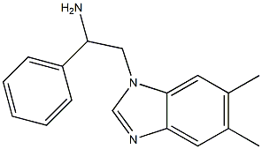 2-(5,6-dimethyl-1H-1,3-benzodiazol-1-yl)-1-phenylethan-1-amine Struktur