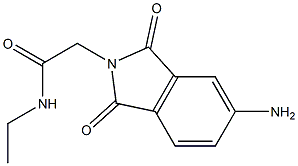 2-(5-amino-1,3-dioxo-2,3-dihydro-1H-isoindol-2-yl)-N-ethylacetamide Struktur