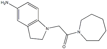 2-(5-amino-2,3-dihydro-1H-indol-1-yl)-1-(azepan-1-yl)ethan-1-one Struktur