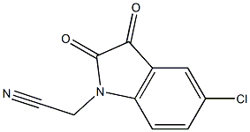 2-(5-chloro-2,3-dioxo-2,3-dihydro-1H-indol-1-yl)acetonitrile Struktur